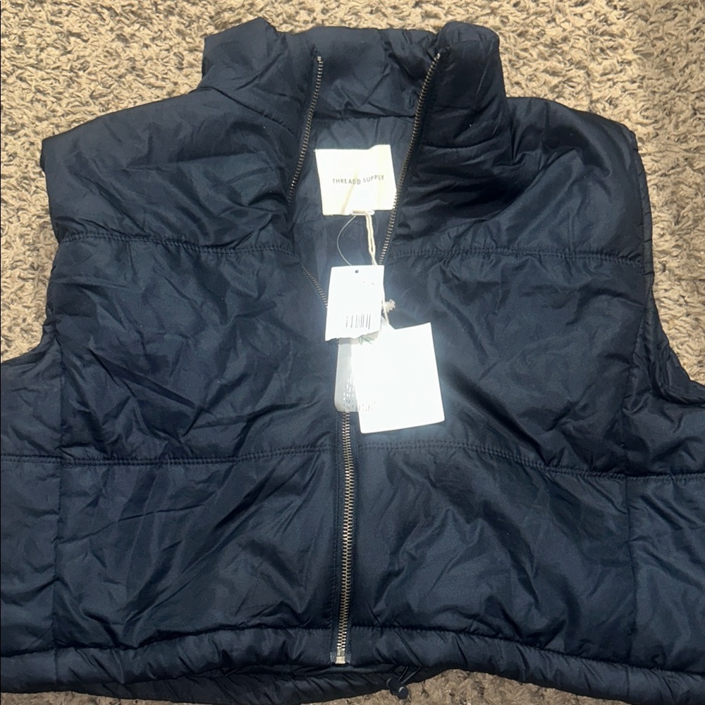 Navy Dry Goods Puffer Vest